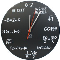 Chalk Board Pop Quiz Clock