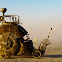 Snail on the Moon at Burning Man