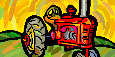 Tractor Watercolor