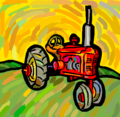 Tractor Watercolor