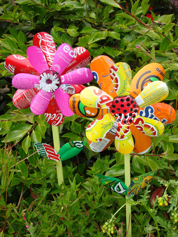 Soda Can Garden Art