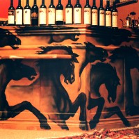 Wild Horses Painting on Bar