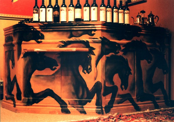 Wild Horses Painting on Bar